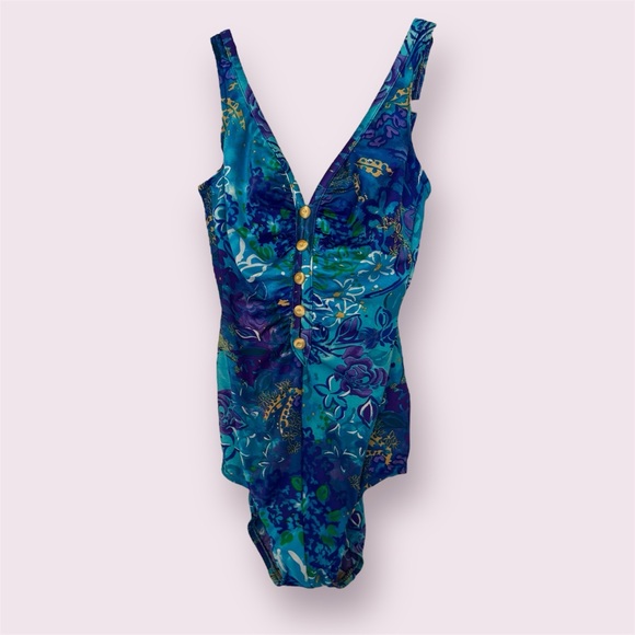 Longitude Other - Longitude Vintage Vibrant Floral One-Piece Swimsuit